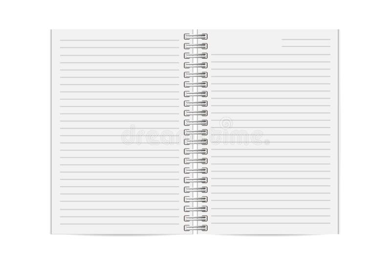 Blank realistic notebook size a4 isolated on white