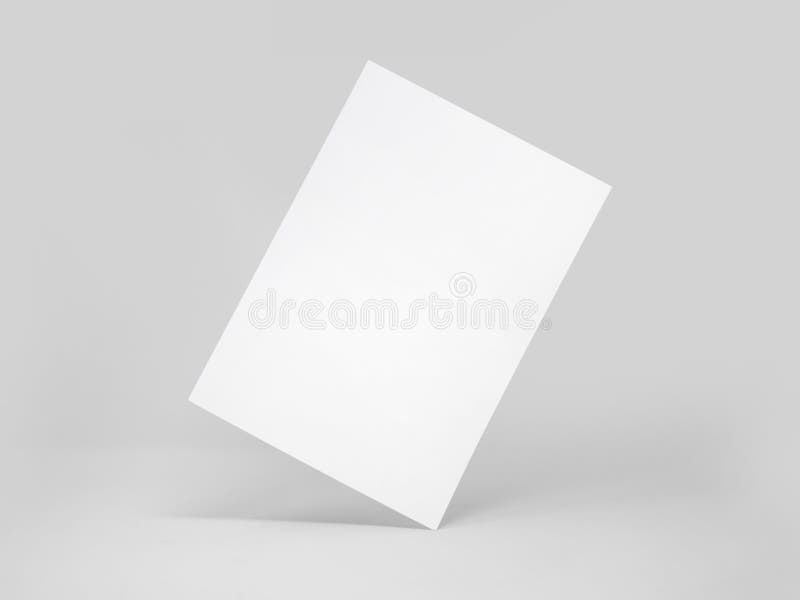 Blank rectangular paper card isolated. Rectangular blank paper standing on its angle, with shadows, isolated on a white background royalty free stock images Blank rectangular paper card isolated. Rectangular blank paper standing on its angle, with shadows, isolated on a white background royalty free stock images