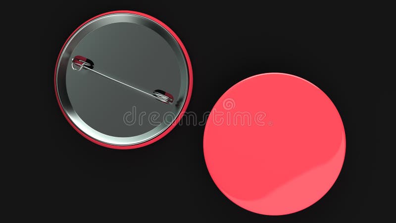 Blank Red Badge on Black Background Stock Illustration - Illustration ...