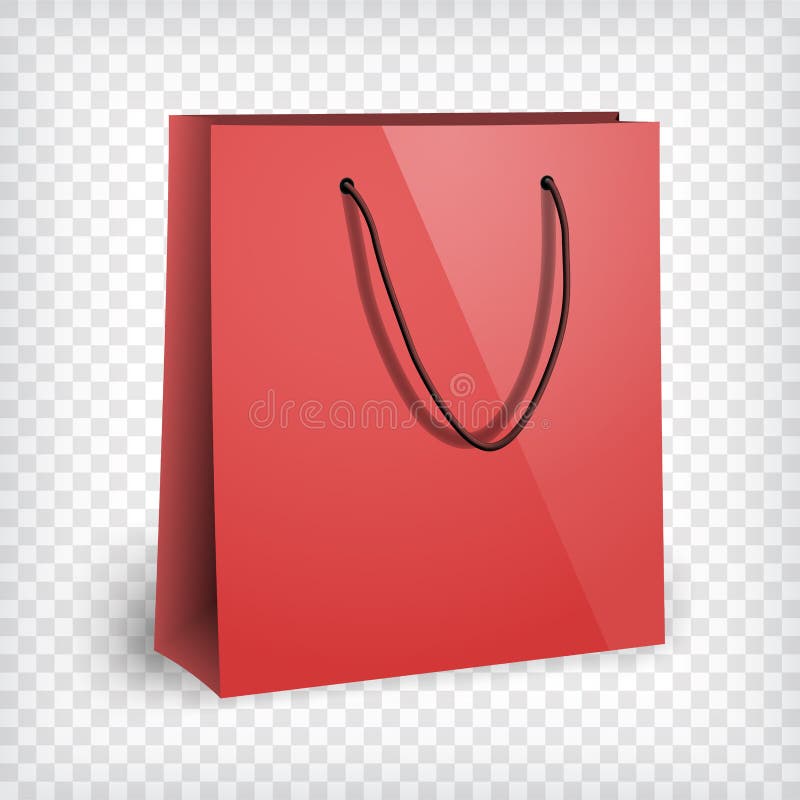 Download Blank Red Shopping Bag Mockup Stock Vector - Illustration ...