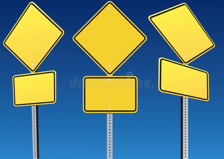 Blank Yellow Diamond Road Sign Stock Illustrations 198 Blank Yellow