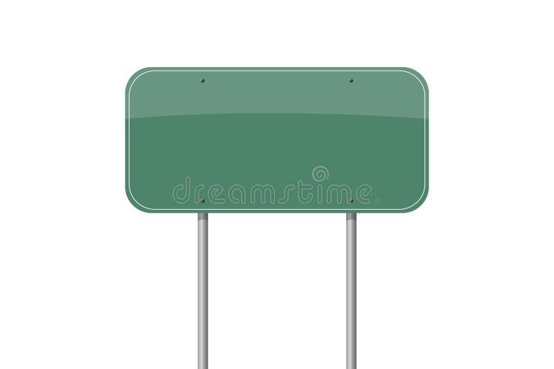 Blank road sign