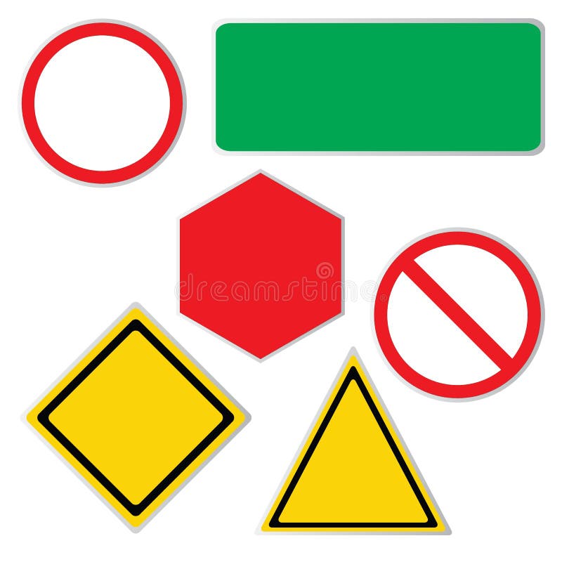 Blank road sign icons royalty free illustration
