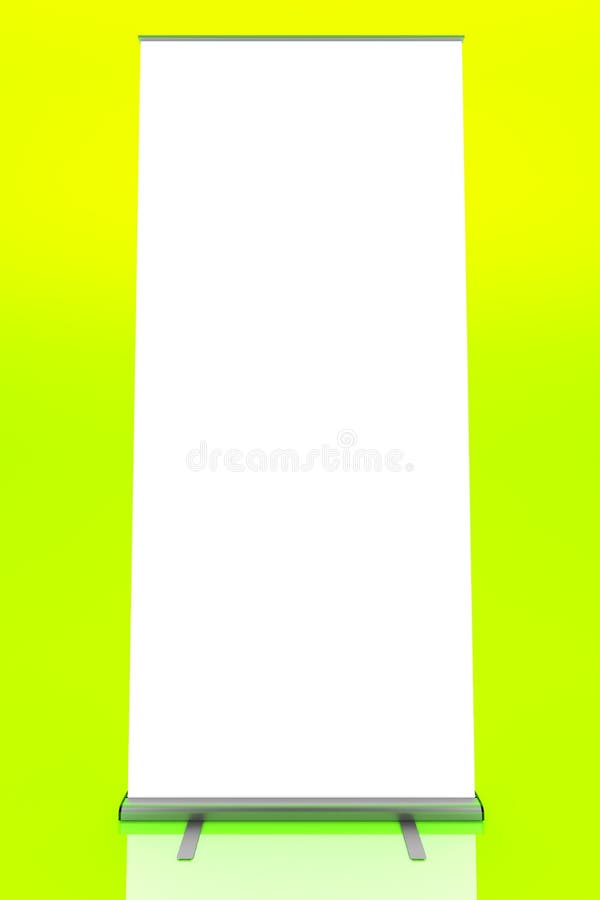Blank roller banner stock illustration. Illustration of paper 19867228