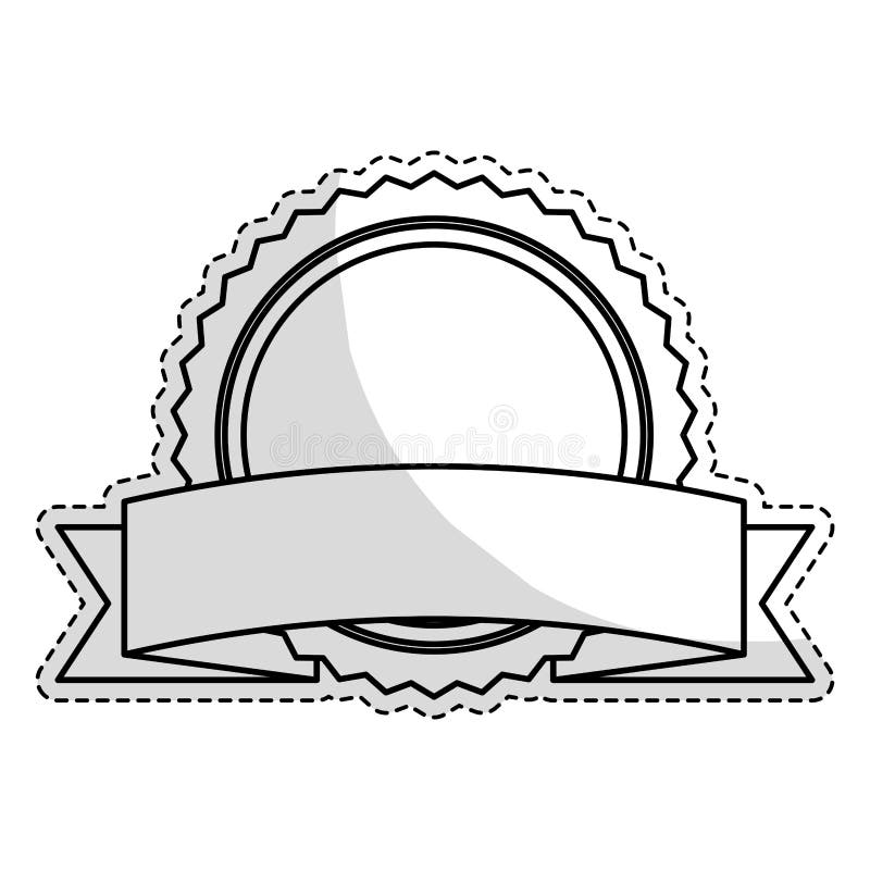 Blank Round Emblem Icon Image Stock Illustration - Illustration of ...