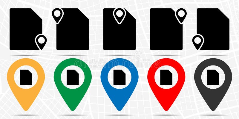 Blank sheet icon in location set. Simple glyph, flat illustration element of web, minimalistic theme icons vector illustration
