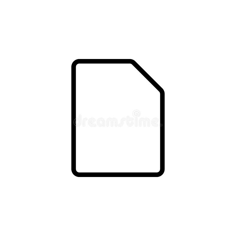 Blank sheet icon. Simple thin line, outline vector of Web icons for UI and UX, website or mobile application royalty free illustration
