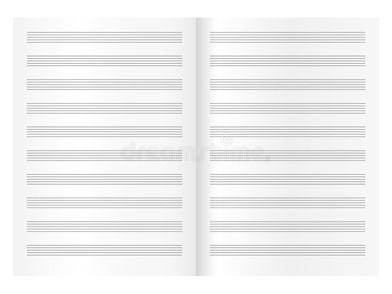 Blank Sheet Music Page Template Empty Music Folio Page Stock Vector Illustration Of Practice 7645