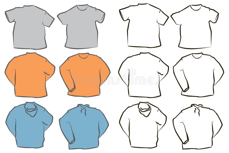 Blank Shirt Templates stock vector Illustration of printing 19395237 Blank Shirt Templates stock vector Illustration of printing 19395237