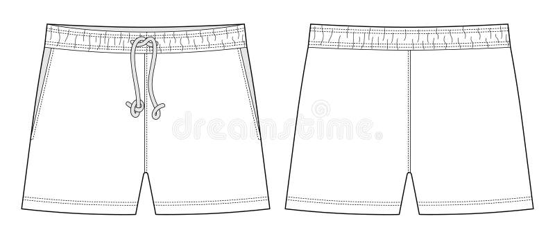 Pant Fashion Flat Sketch Template Stock Illustrations – 322 Pant ...