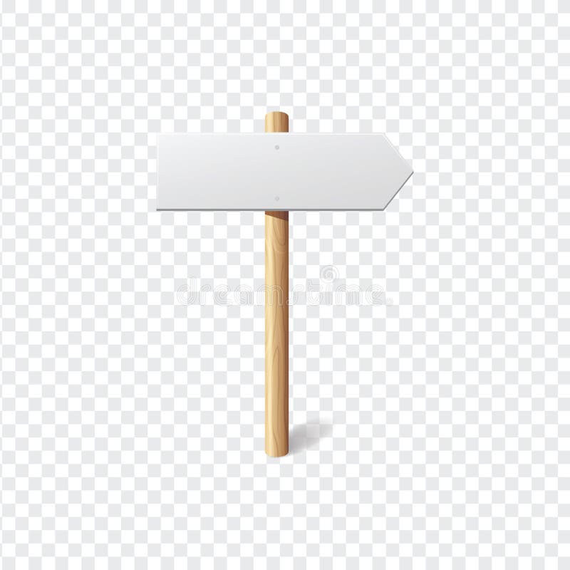 Blank signboard. Empty signage banner. White sign template, vector illustration royalty free illustration