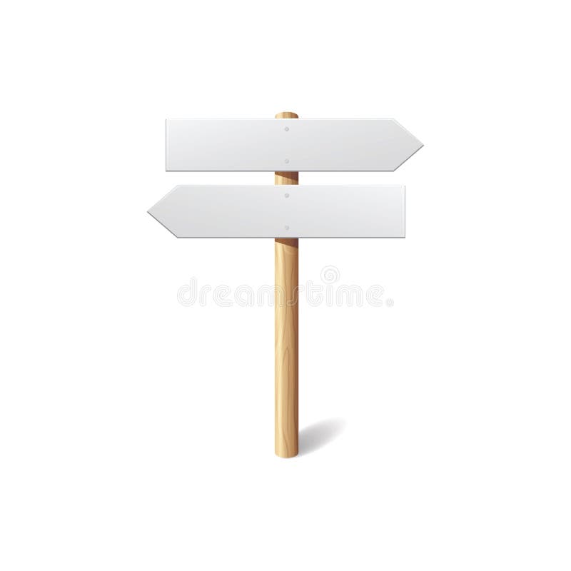 Blank signboard. Empty signage banner. White sign template, vector illustration vector illustration