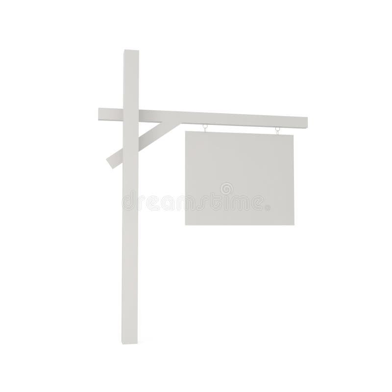 Blank signpost isolated on white