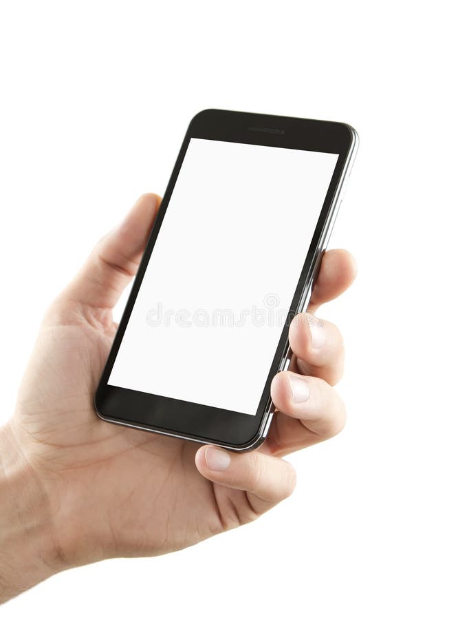 Blank smart phone with clipping path