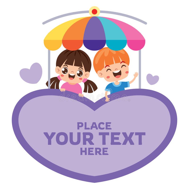 Blank Space Design For Children vector illustration
