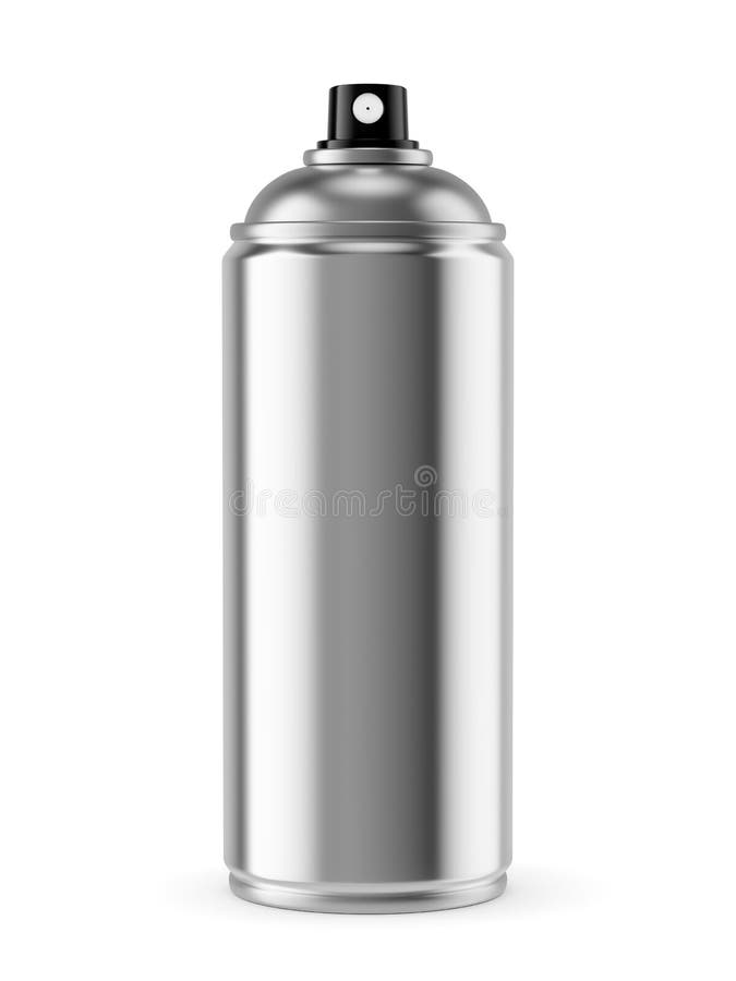 Blank Spray Paint Metal Can Isolated on White Stock Illustration -  Illustration of clear, airbrush: 148973458