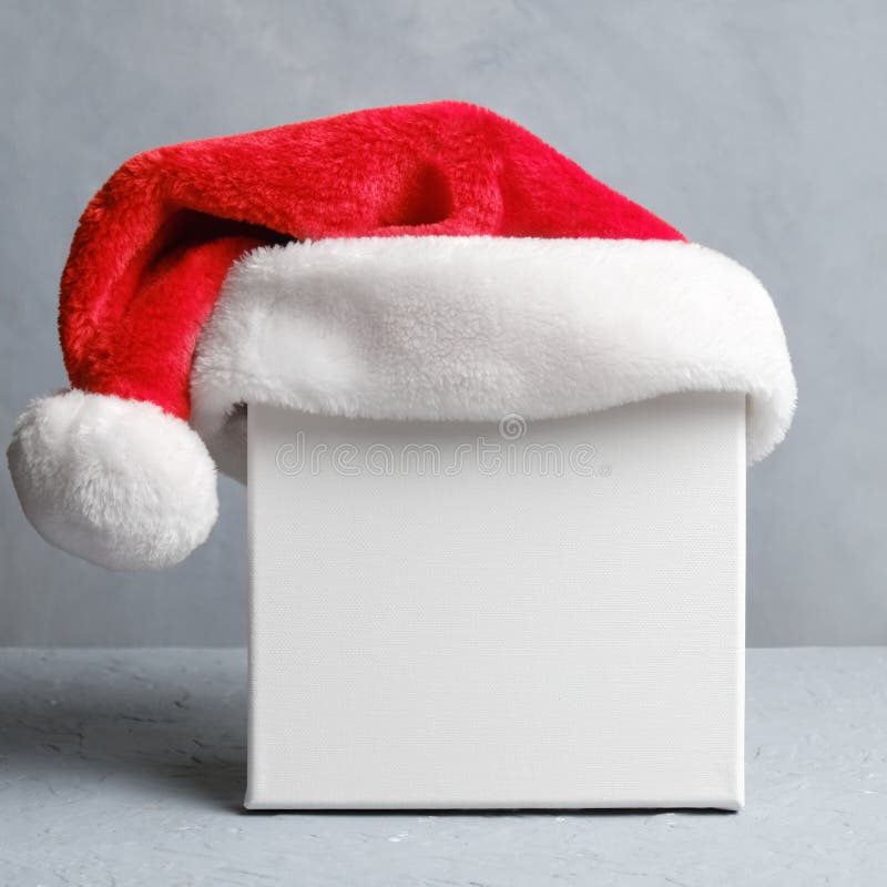 Download Blank Empty Canvas With Santa Hat On Gray Background ...