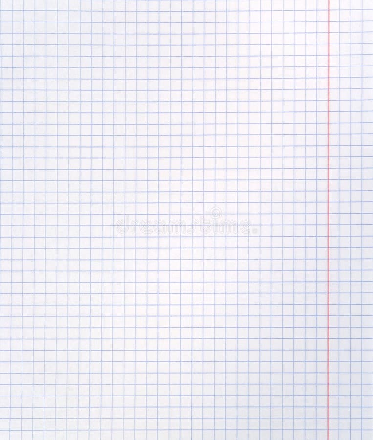Blank Squared Notebook Sheet Stock Photo - Image of note, isolated: 6741854
