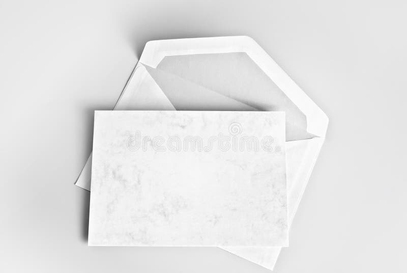 Blank Stationery Card And Envelope Stock Photo Image of post, thank