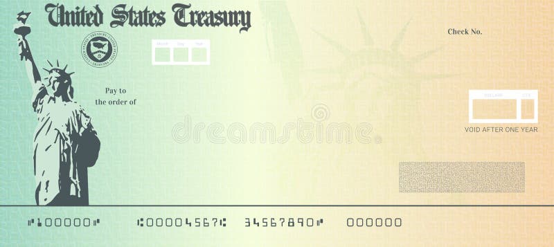 Blank Stimulus Check Template. Stock Vector - Illustration of Regarding Blank Money Order Template