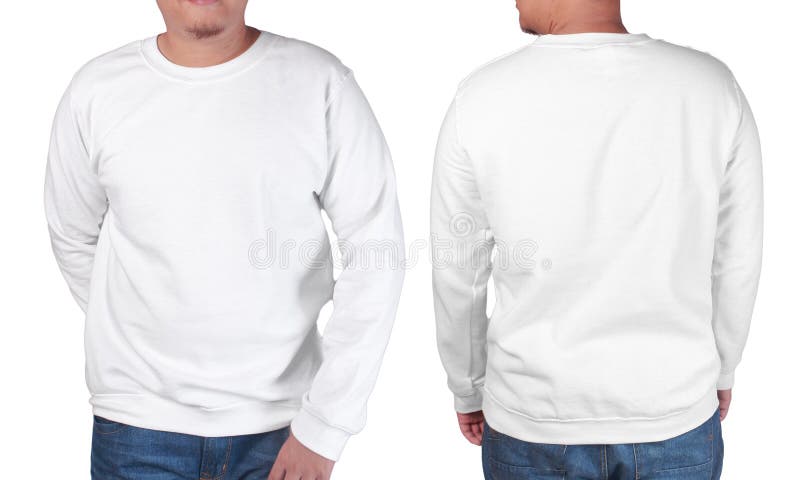 Download White Sweater Long Sleeved Shirt Mockup Template Stock ...