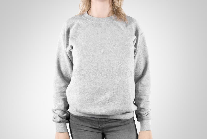 Download Blank Sweatshirt Mock Up Isolated. Female Wear Plain ...