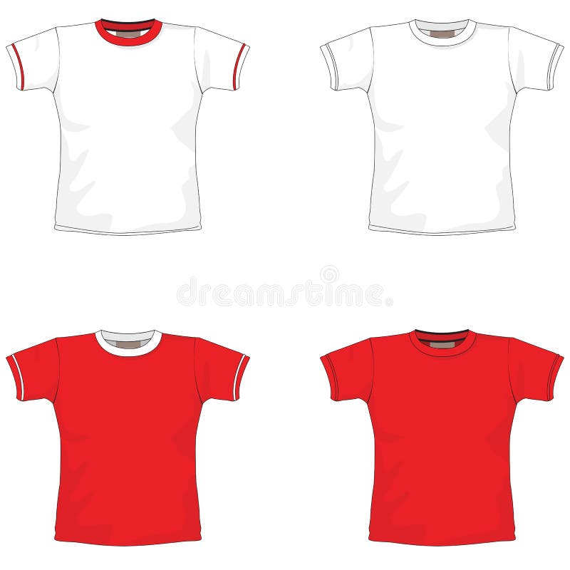 Blank t-shirt red stock vector. Illustration of lines - 5986717