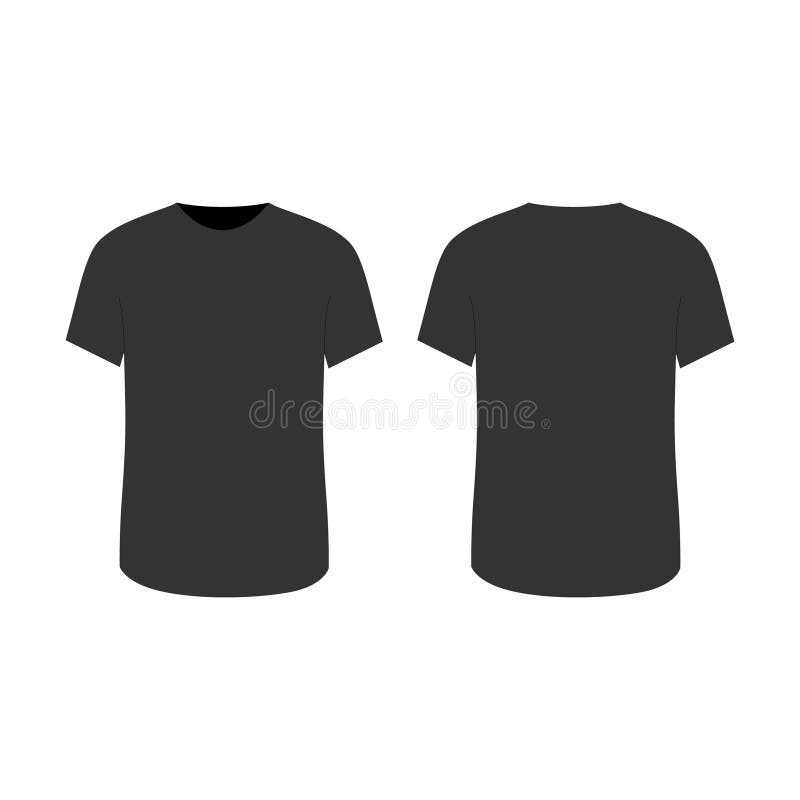 Blank T-shirts Mockup Set Template Stock Illustration - Illustration of ...