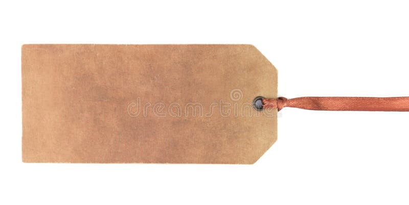 Blank tag tied stock photography