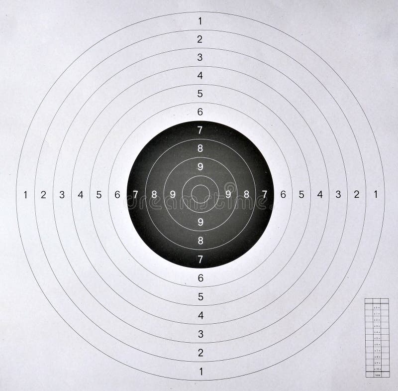 Blank target for shooting competition