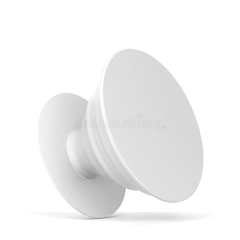 Download Blank White Phone Pop Socket Mock Up Isolated Side View Stock Illustration Illustration Of Device Adhesive 144214825