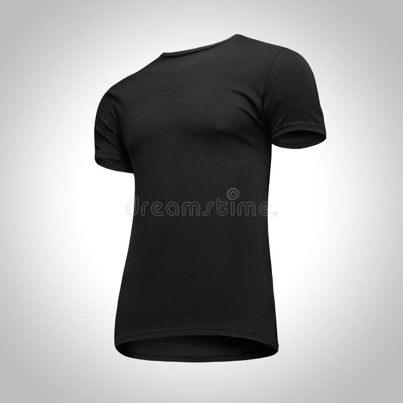 Download Blank Template Men Black T Shirt Short Sleeve, Front View ...
