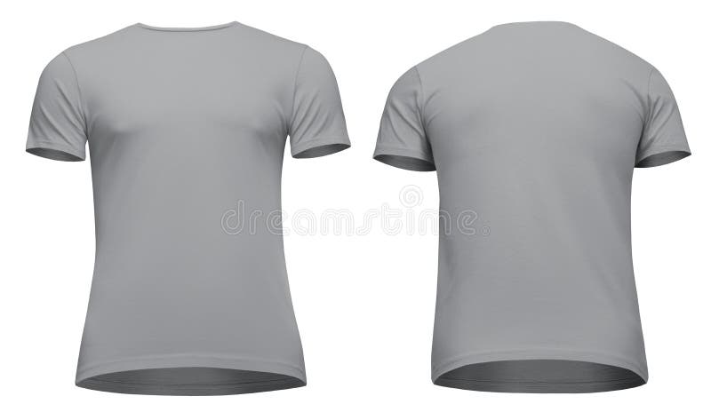 Download Blank Template Men Grey T Shirt Short Sleeve Front And Back View Bottom Up Isolated On White Background Mockup Concept Tshirt Stock Image Image Of Male Casual 116155325