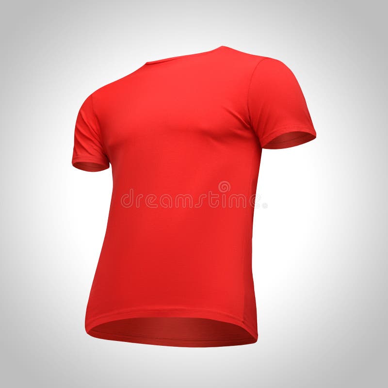 Download Blank Template Men Red T Shirt Short Sleeve, Front View ...