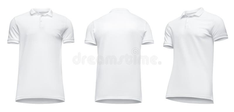 Men's Blank White Polo Shirt Template Stock Image - Image of short ...