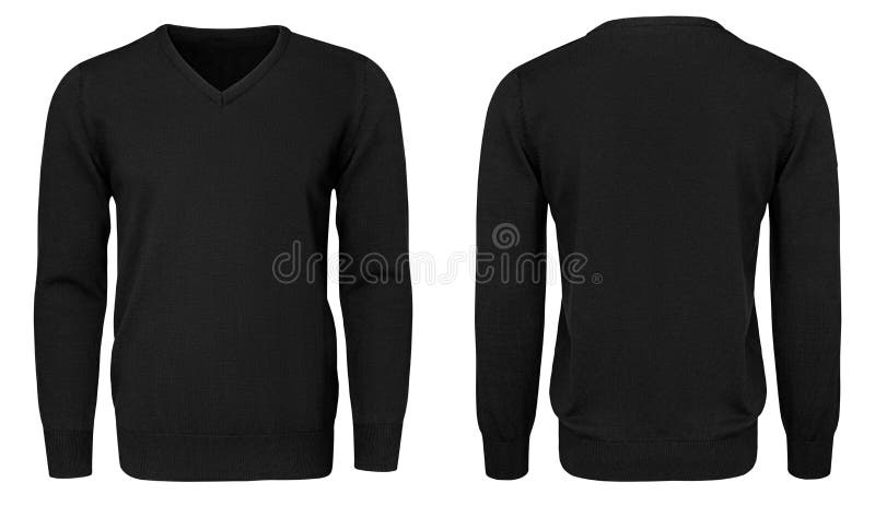 Download Blank Template Mens Black Sweatshirt Long Sleeve, Front ...