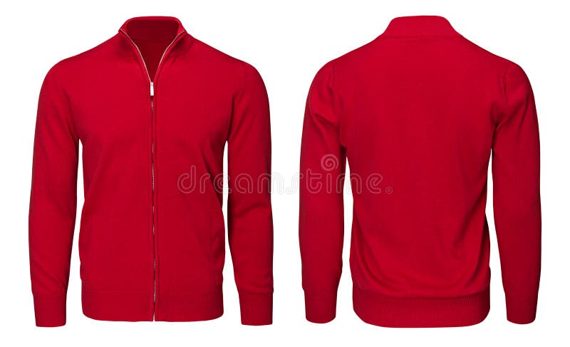 Download Blank Template Mens Red Sweatshirt Long Sleeve, Front And ...