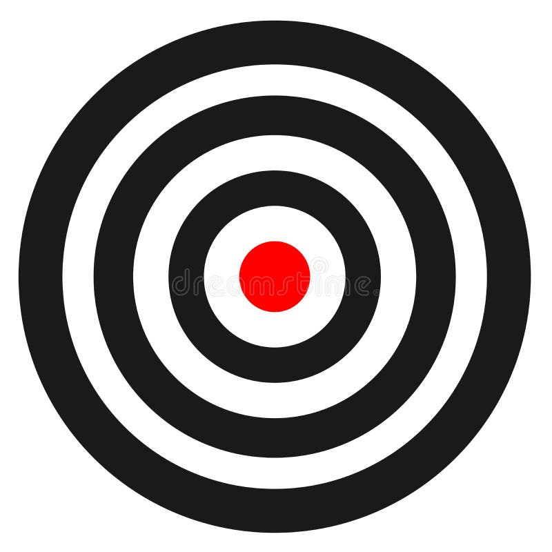 Blank template for sport target vector shooting competition. Clean target with numbers for set shooting range or pistol shooting