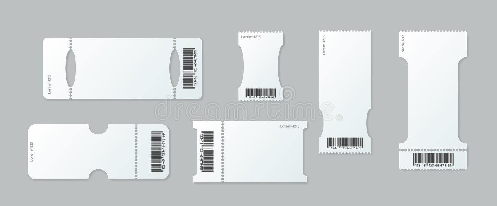 Templates Blank Coupon, Ticket, Label and Tag, Stock Vector