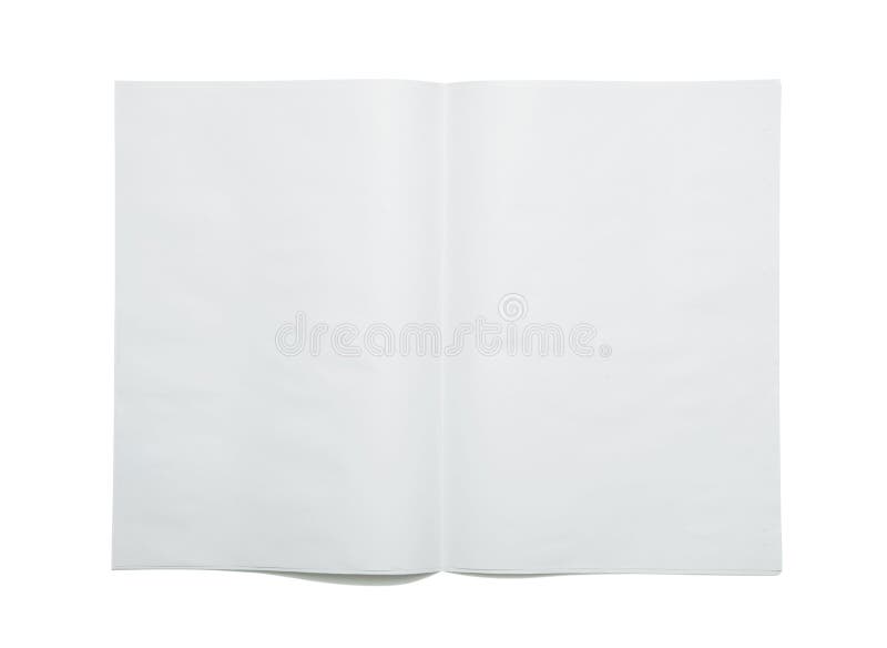 Blank tidningsspread arkivfoto