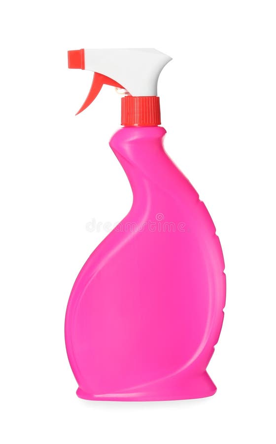 Blank Toilet Cleaner Spray Bottle Isolated on White Stock Photo Image