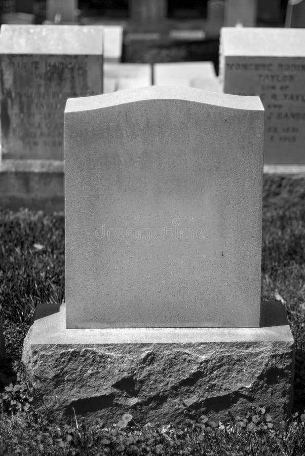 Blank Tombstone (B+W)