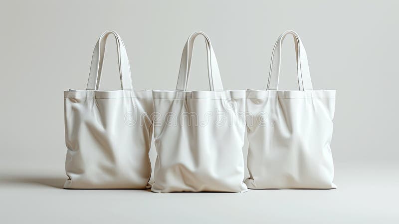 A blank tote bag mockup template in a realistic setting, featuring ample empty space for text placement. stock photo