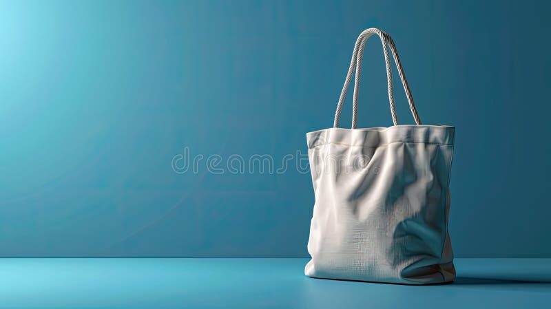 A blank tote bag mockup template in a realistic setting, featuring ample empty space for text placement. stock images