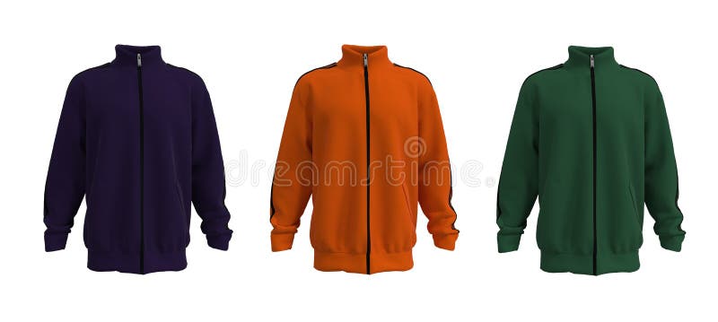 Download Blank Tracksuit Top Mockup In Front View Stock Illustration Illustration Of Mock Coat 202760712