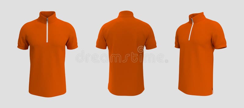 Blank Tracktop Shirt Mockup, Track Front and Back View, 3d Illustration ...