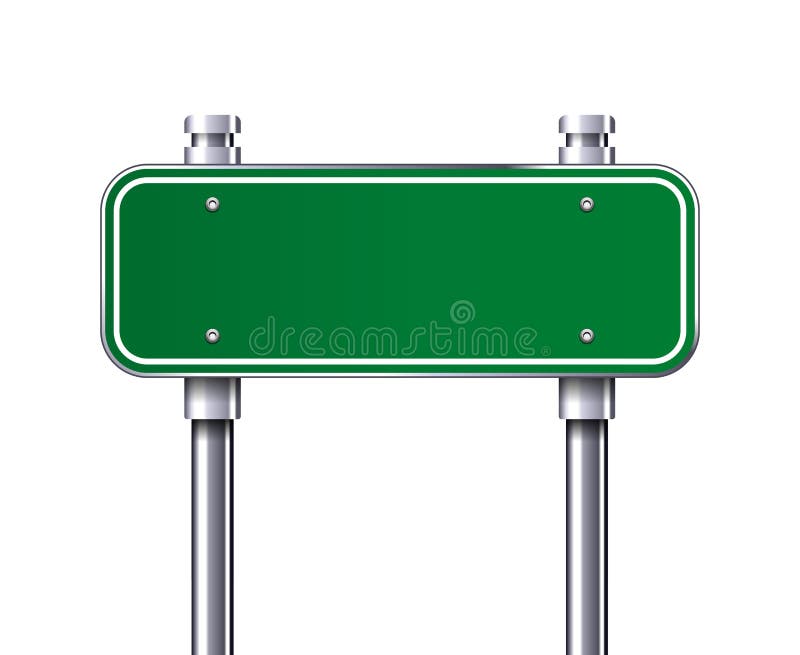 Blank traffic road sign stock illustration