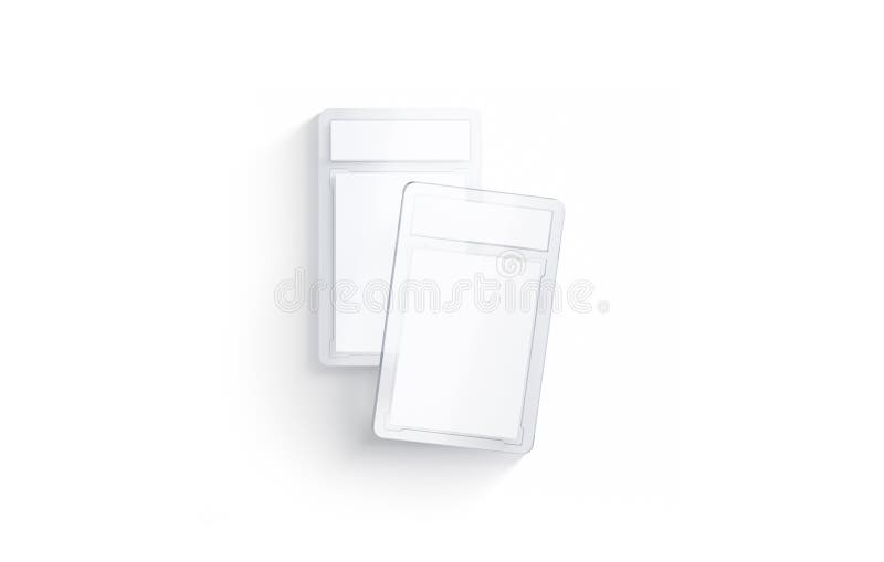 Vedere de sus a coșului pentru carduri de tranzacționare din plastic transparent royalty free illustration
