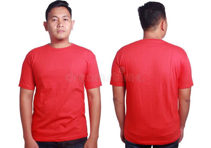 Download Red shirt mockup template stock photo. Image of element - 106128254