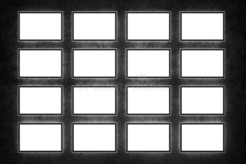 Comic Strip Six Grey Panels Box Halftone Cartoon Template Stock Photo ...